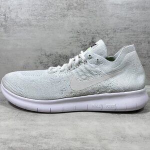 Nike Free RN Flyknit Running Shoes - Men's Size 10 - Pure Platinum